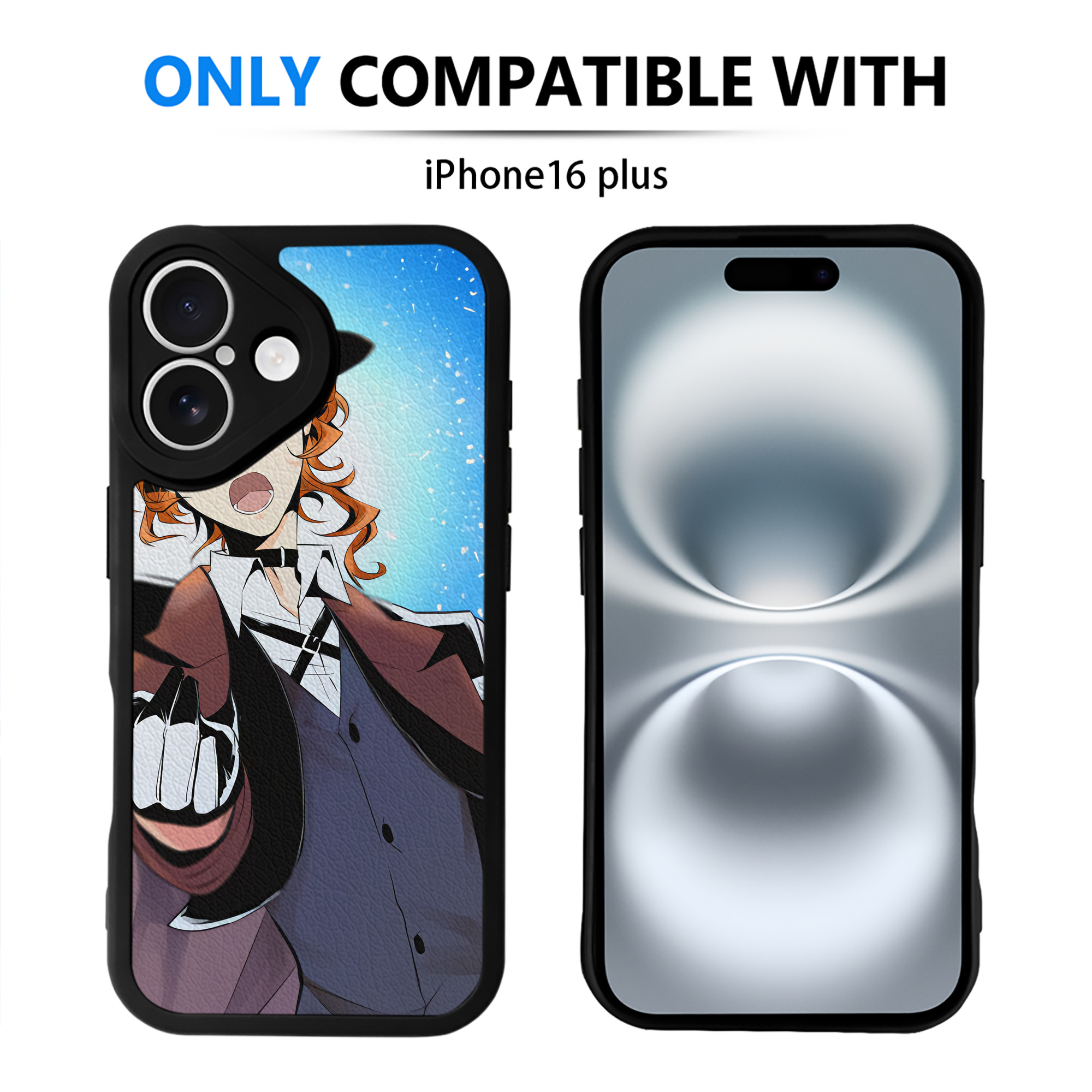 （画像用） 文豪ストレイドッグス Bungo Stray Dogs 【iPhone 16シリーズ対応】シリコンスマホケース（レザー調） 材質：シリコン